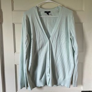 Gap mint v neck cardigan